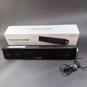 Nylavee Computer Speakers Sound Bar‎ USB Powered Bluetooth With Box Manual Cords